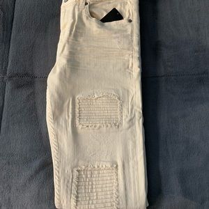 Men’s Distressed Slim Fit Moto Jeans